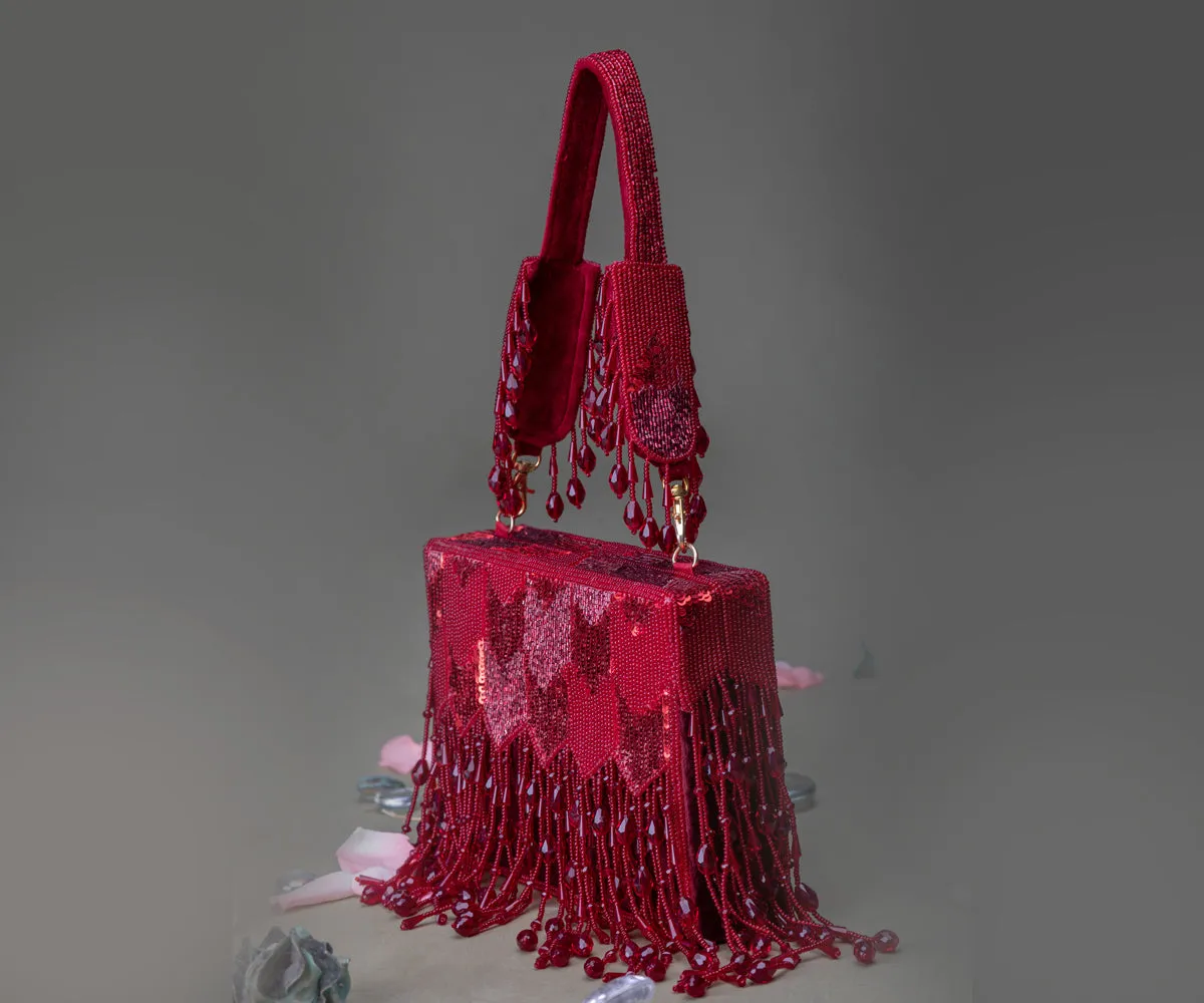 Dishi Clutch – Ruby Red