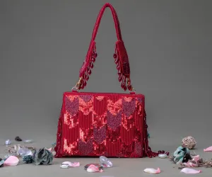 Dishi Clutch – Ruby Red