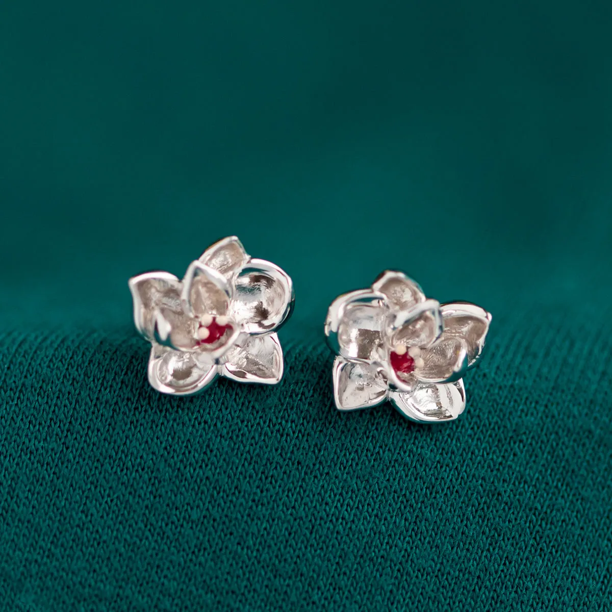 Disney X RockLove MULAN Plum Blossom Stud Earrings
