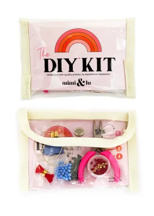DIY Kit Beaded Hoops - Ruby Blue