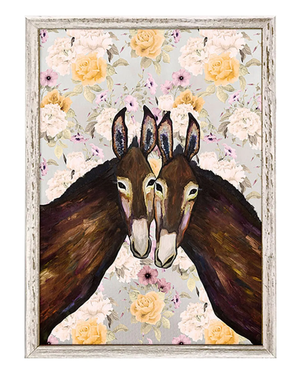 Donkey Duo Mini Framed Canvas