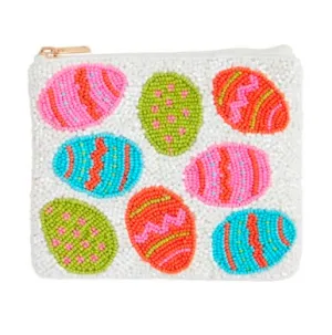 EASTER BEADED CASE-White with Eggs