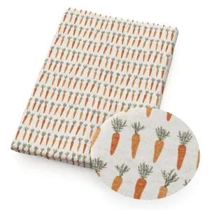 Easter Mini Carrots Faux Leather Sheet