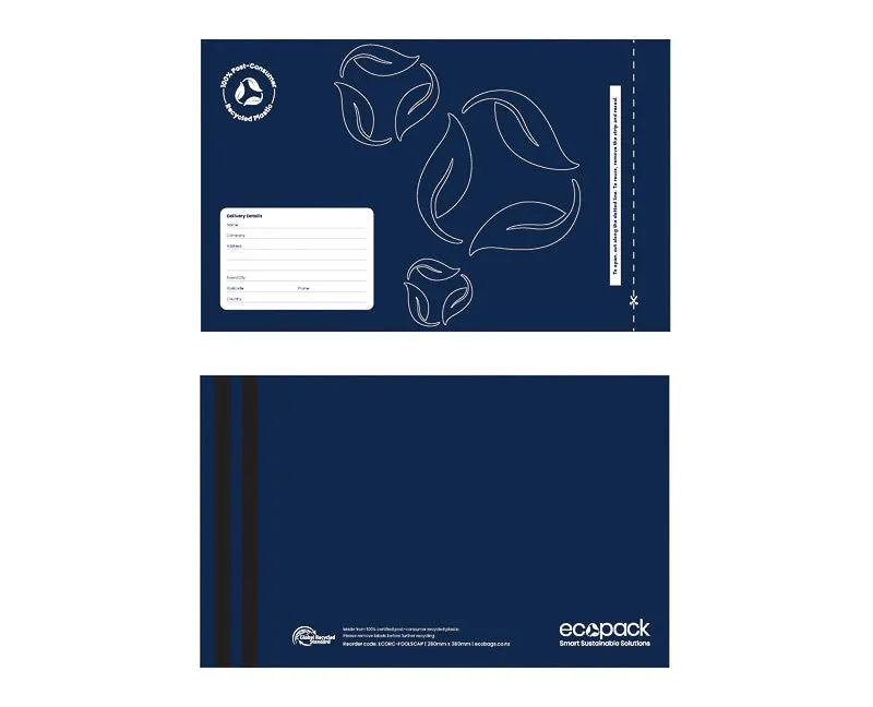 Ecopack Recycled Resealable Courier Bag Foolscap (1 Pack/50 Bags)