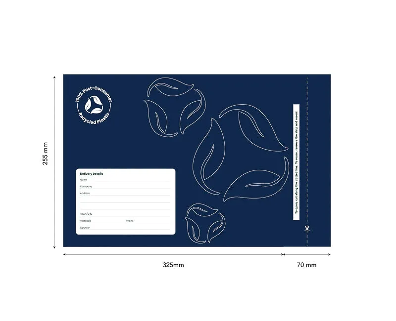 Ecopack Recycled Resealable Courier Bags A4 (1 Pack/50 Bags)