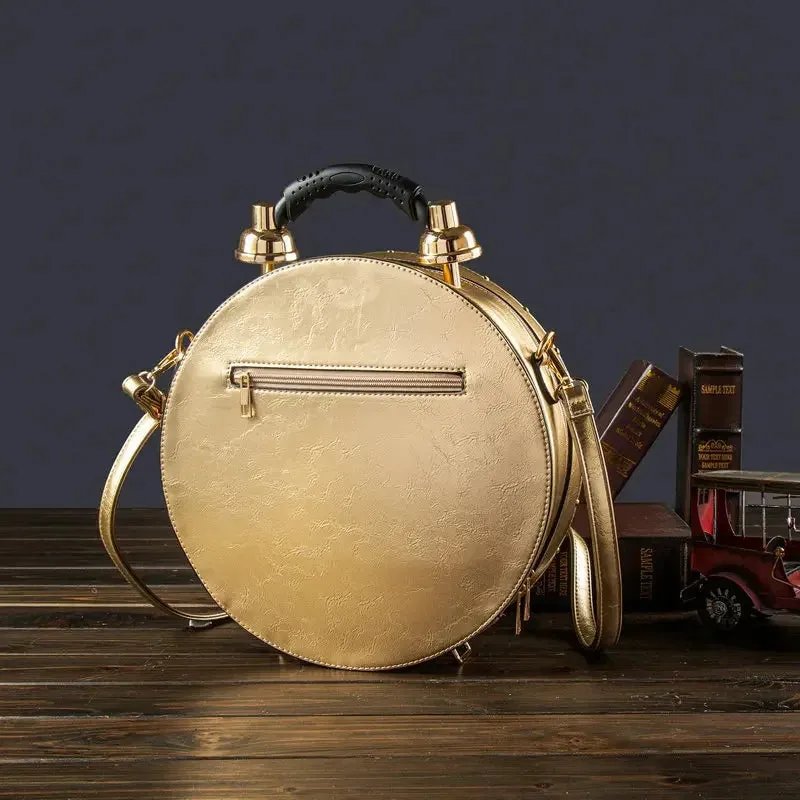 European And American Retro Designer Clock Purse Christmas Luxury Leather Handbag Pu Bag Ladies Purse