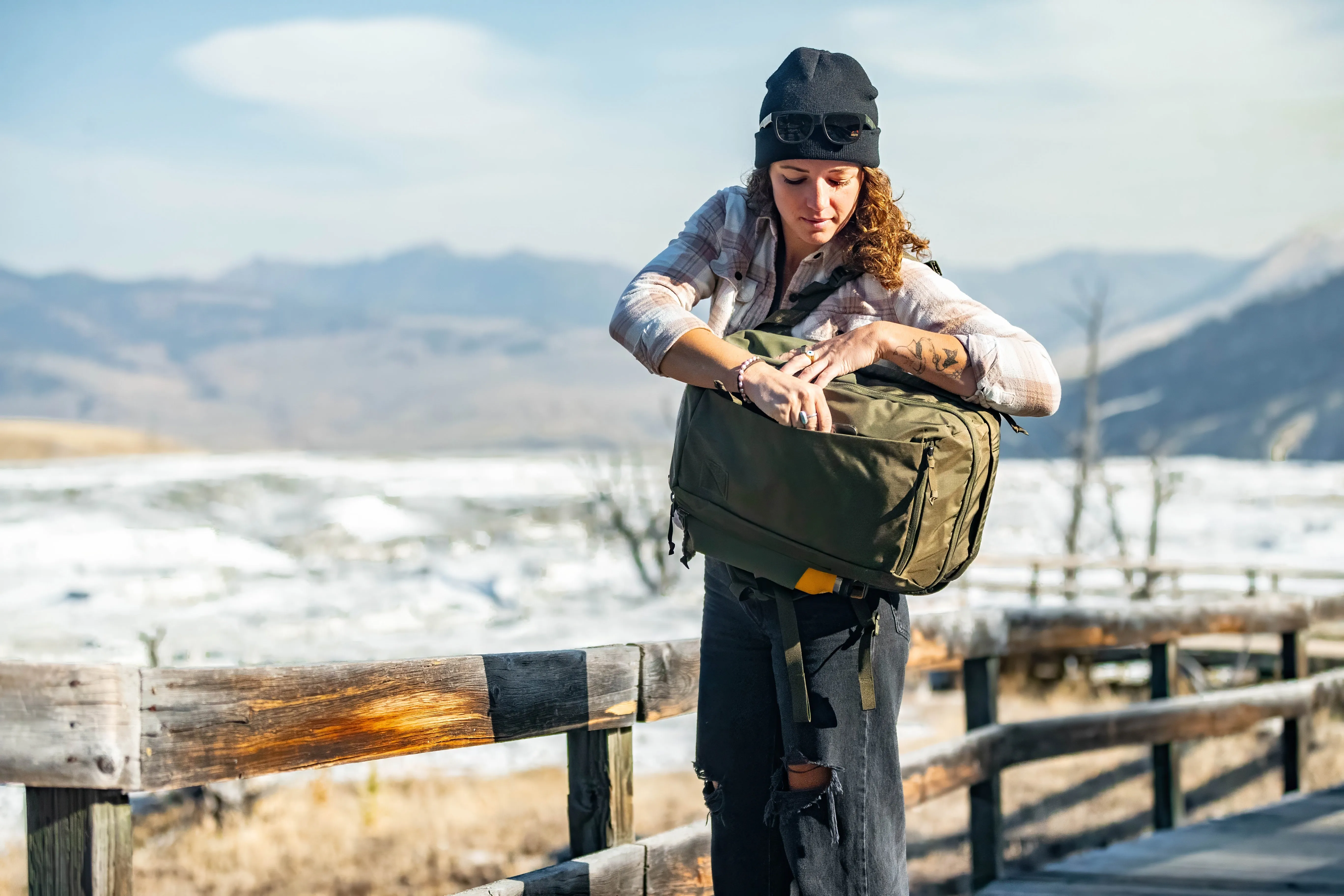 Evergoods Civic Travel Bag 20L - OD Green/Gray