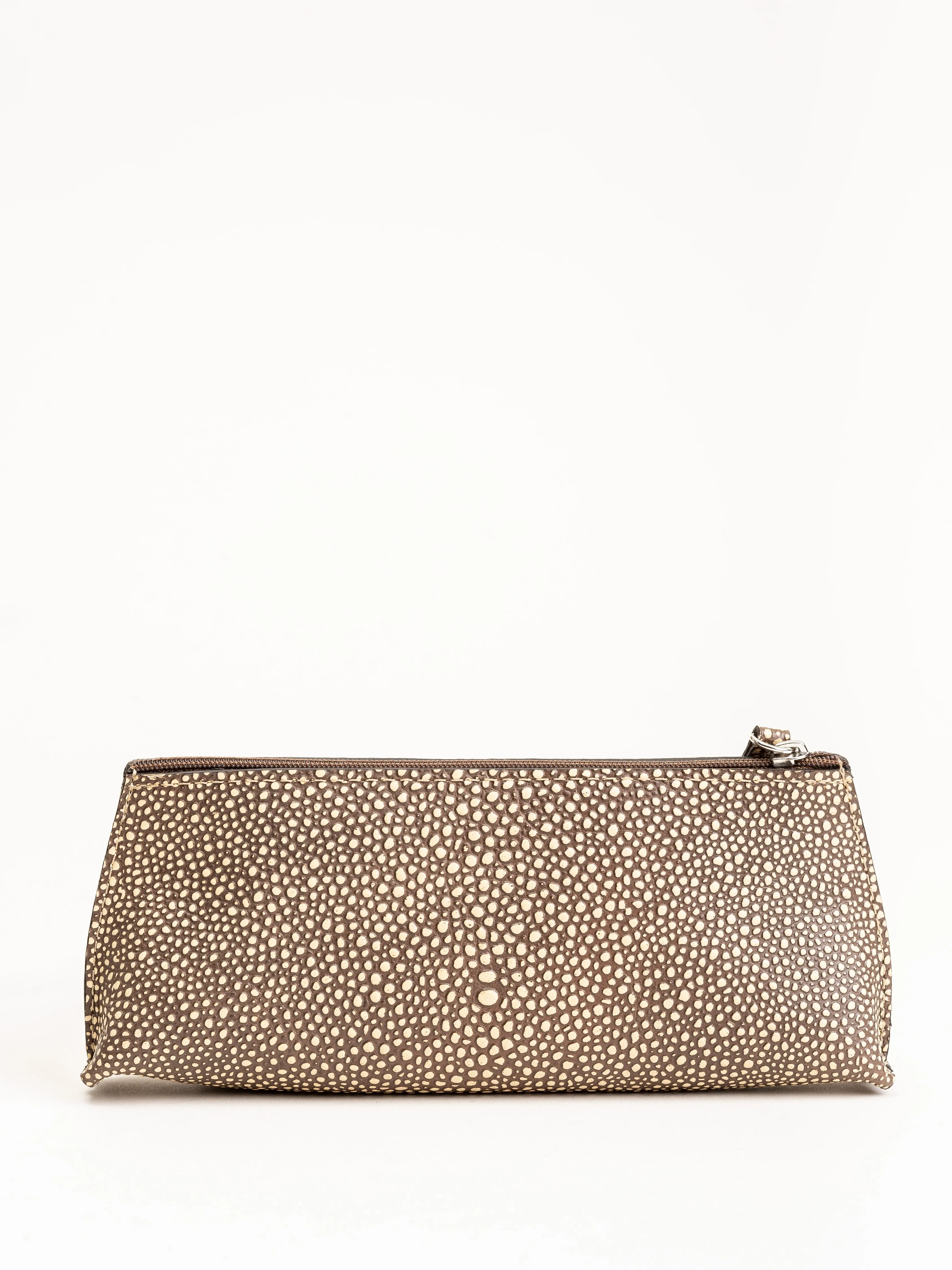 eyeglass pouch - brown shagreen