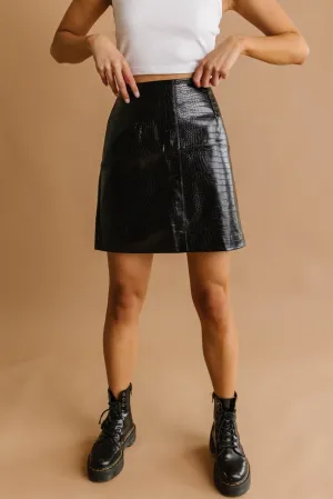 Fall Edit Croc Mini Skirt