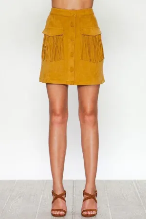 Faux Suede Mini Skirt