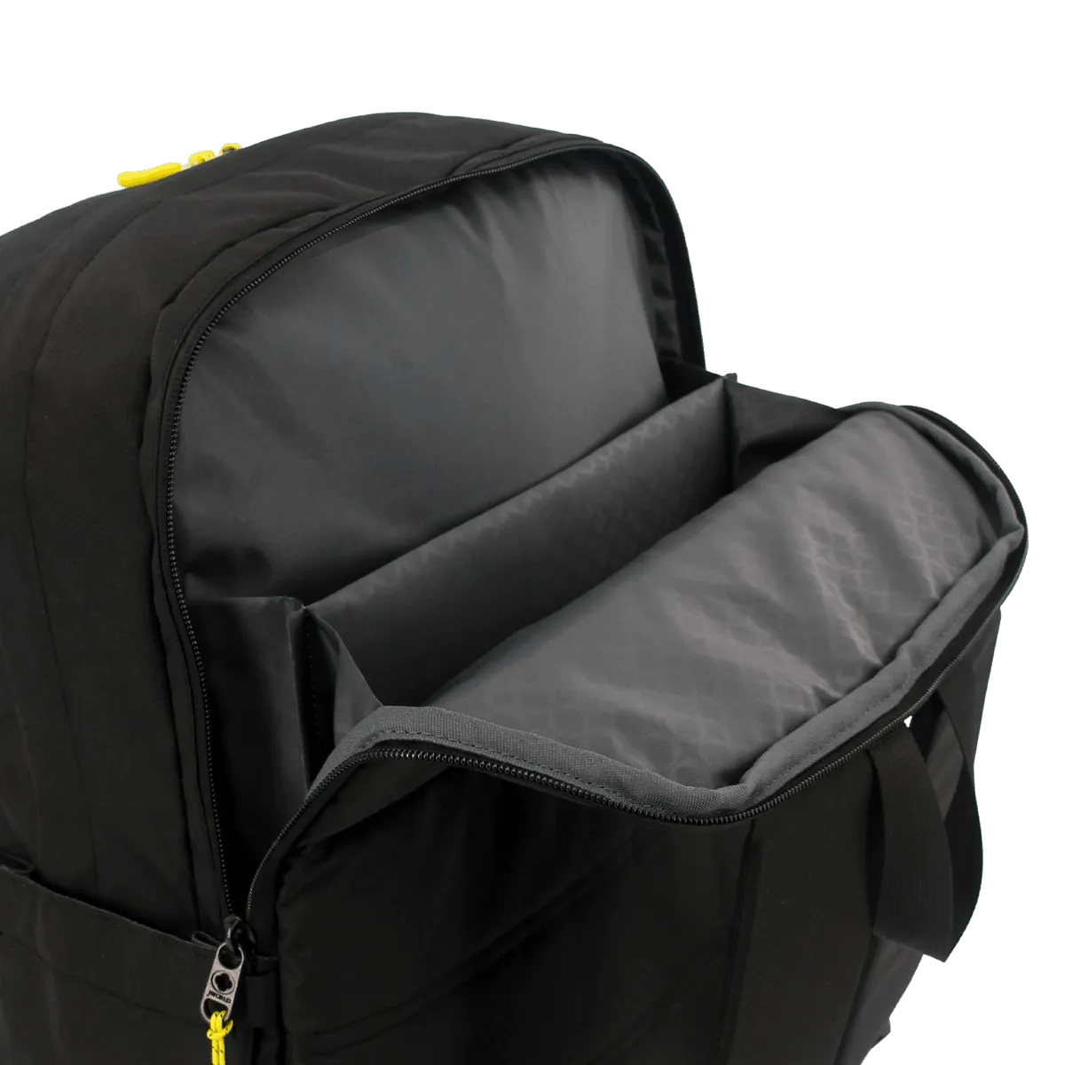 Fenix Backpack with Keyring Puller in Black Yellow - Final Sale