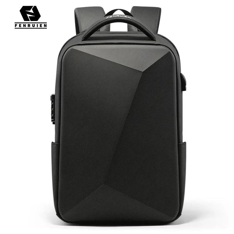 Fenruien Brand Laptop Backpack Anti-theft Waterproof School Backpacks USB Charging Men Business Travel Bag Backpack New Design