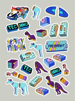 Fire stickers set 1
