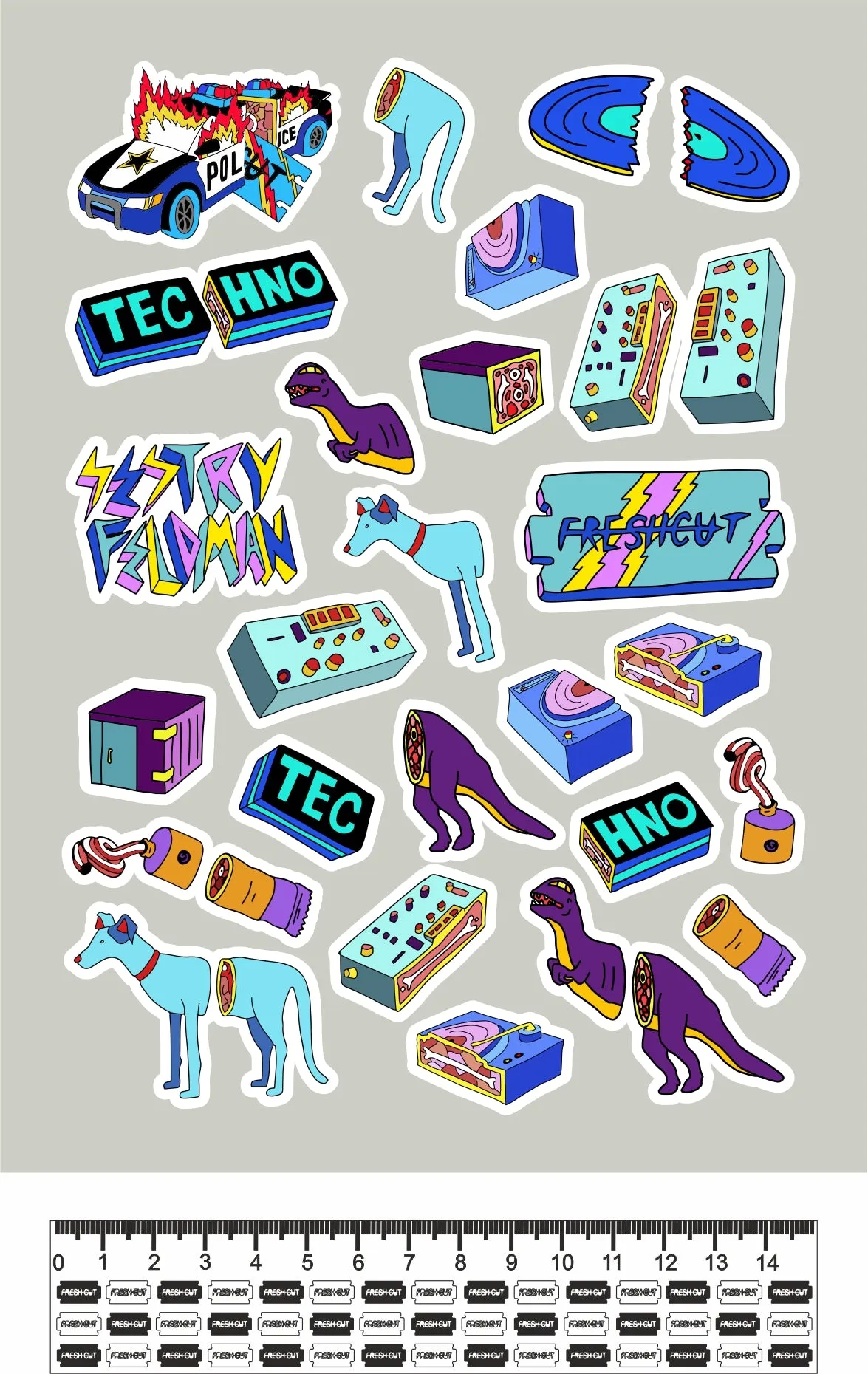 Fire stickers set 1