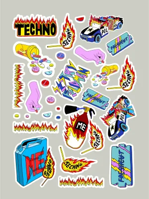 Fire stickers set 2