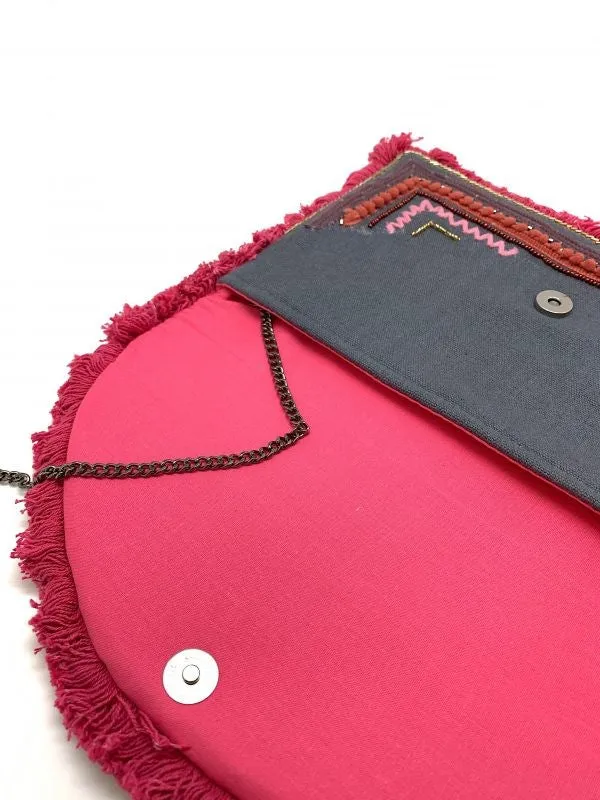 Floral Beaded Envelope Clutch Bag (PRE)