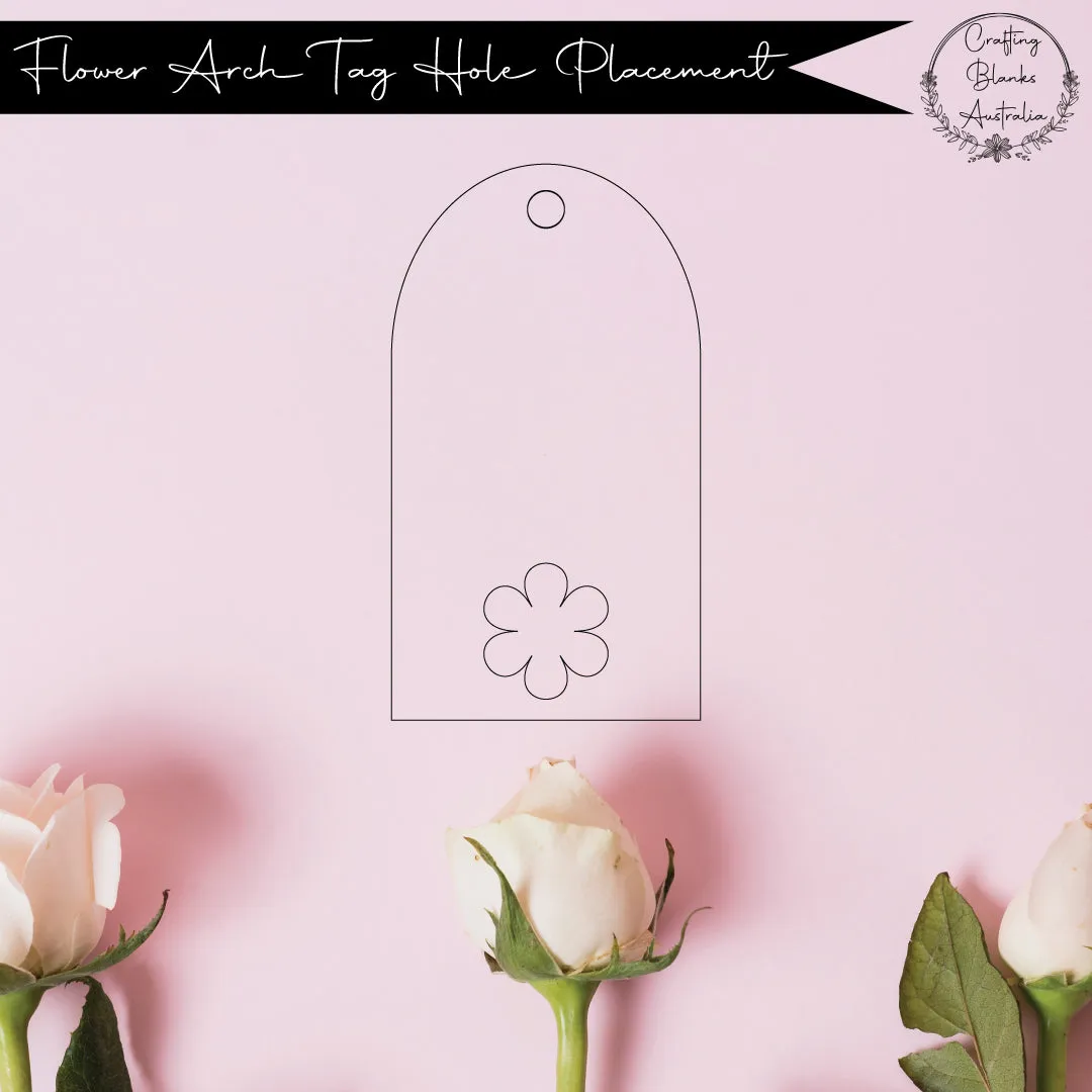 Flower • Arch Blank Tag • 50mm x 90mm