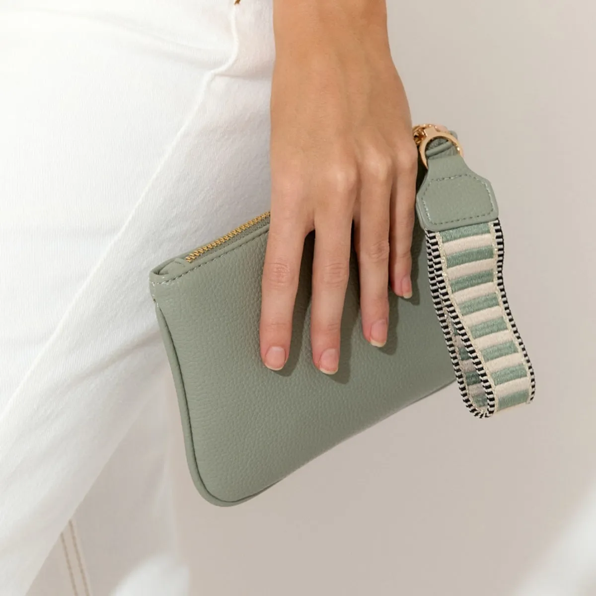 Frankie Webbing Pouch (Sage)