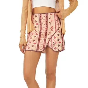 Free People Cleo Wrap Skirt in Multi Combo Size 10 NWT