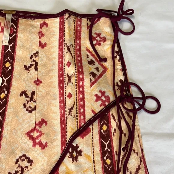 Free People Cleo Wrap Skirt in Multi Combo Size 10 NWT