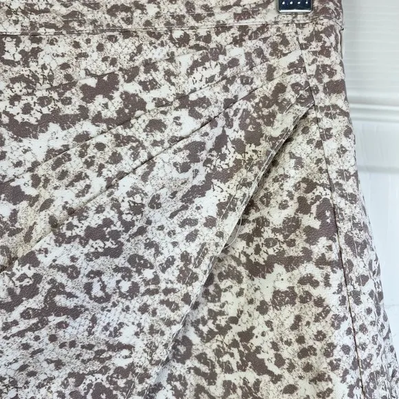 Free People Printed Fake Out Faux Wrap Mini Skirt
