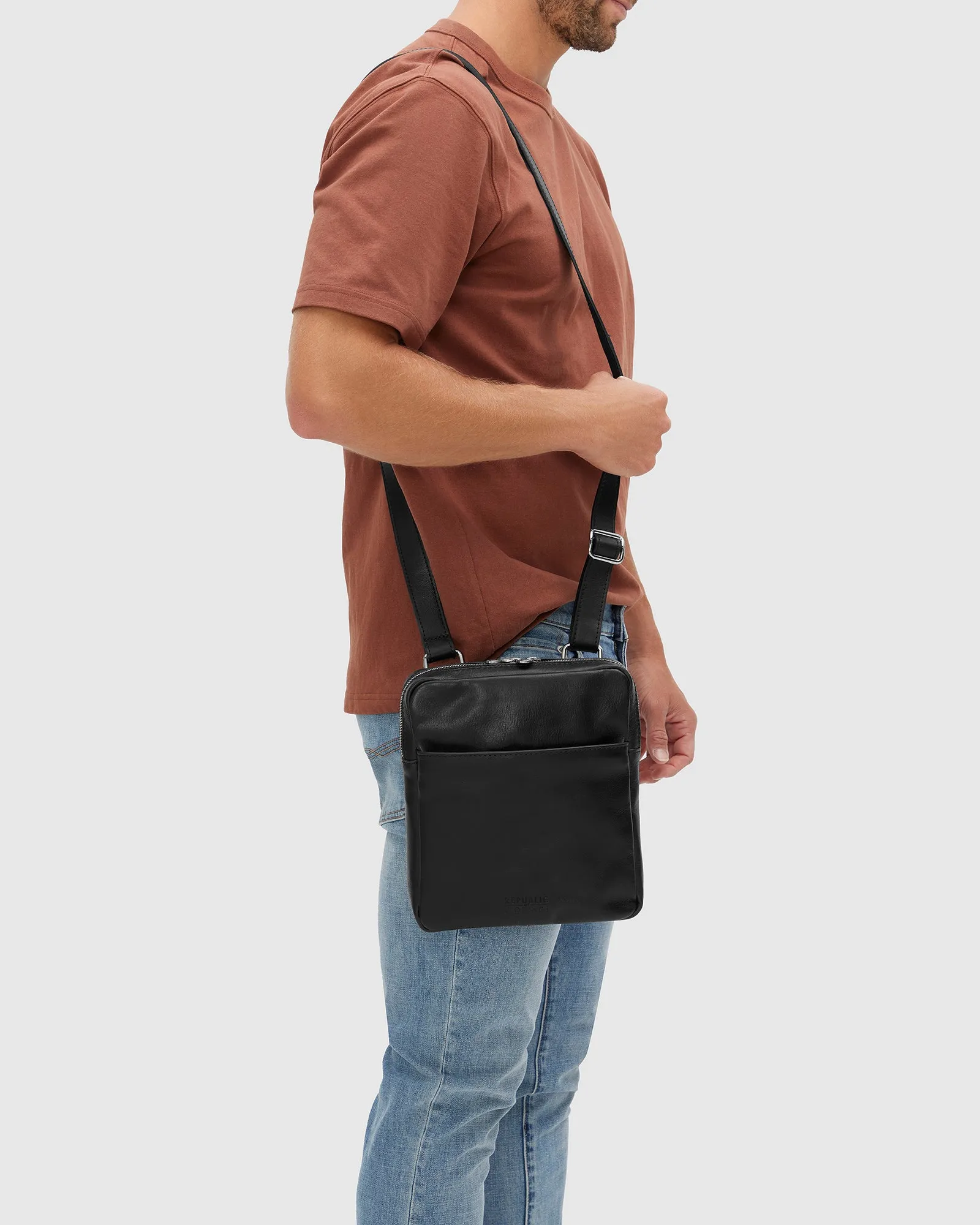 Gaius Black - Leather Satchel Bag
