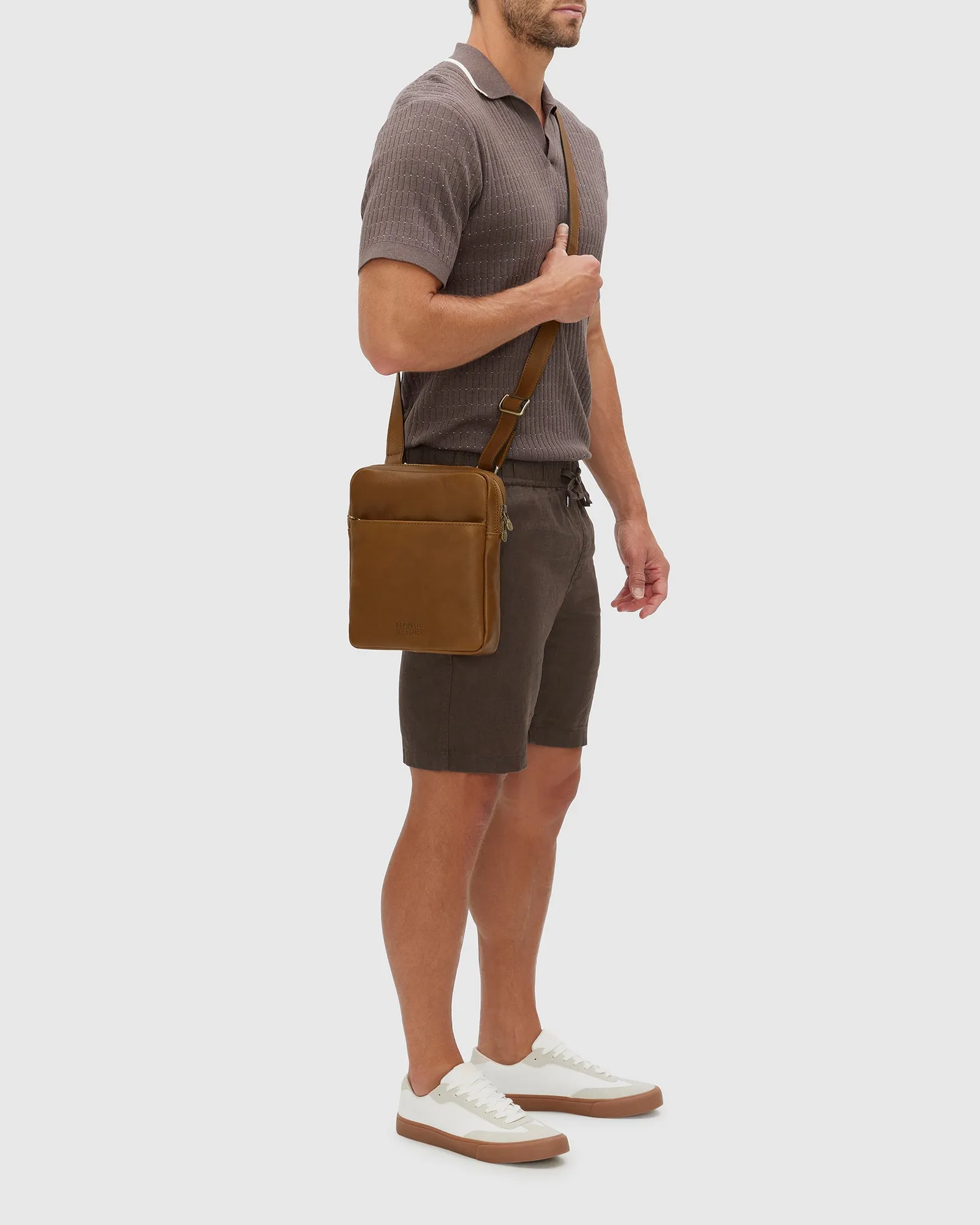 Gaius Matt Tan - Leather Satchel Bag