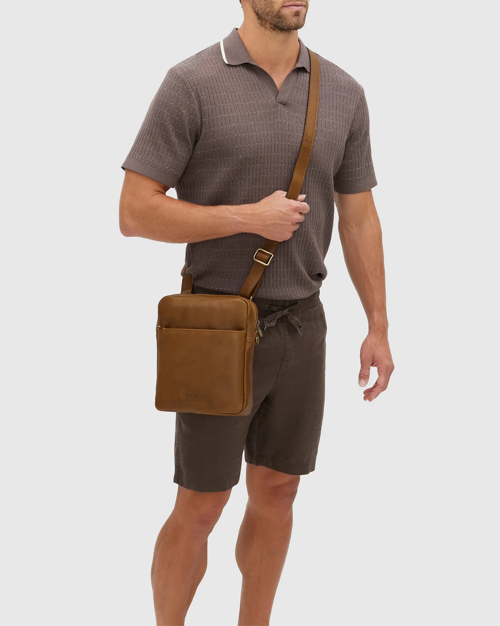 Gaius Matt Tan - Leather Satchel Bag