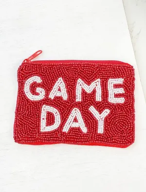 Game Day Beaded Zip Pouch