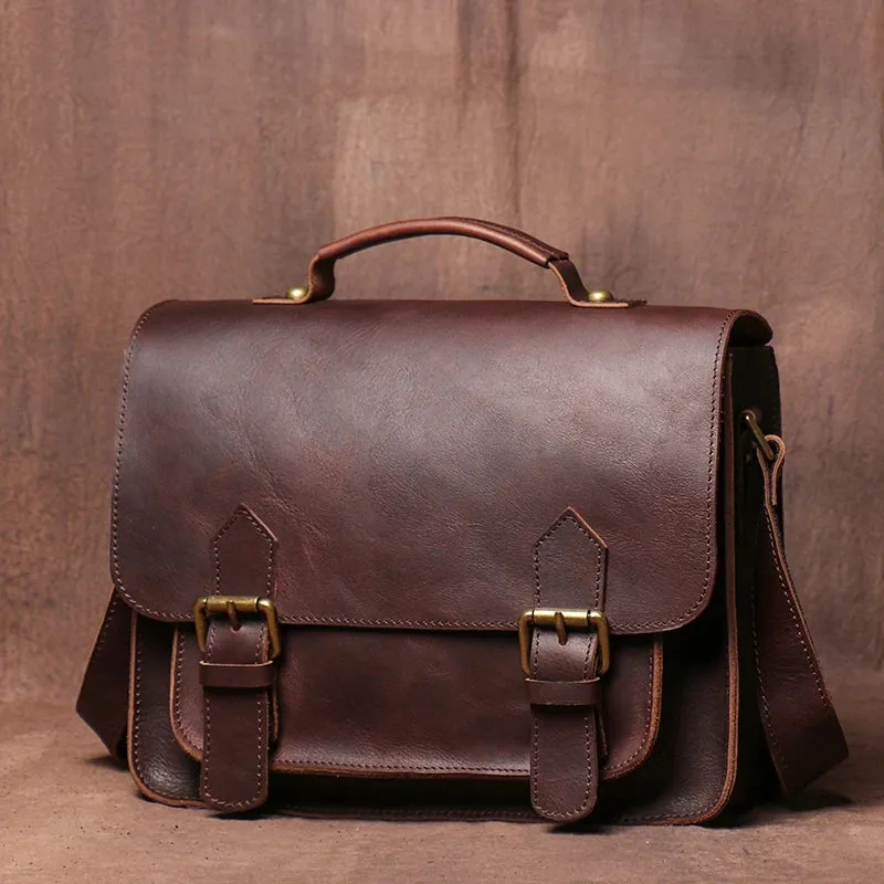 Genuine Leather Vintage Handbag for Men