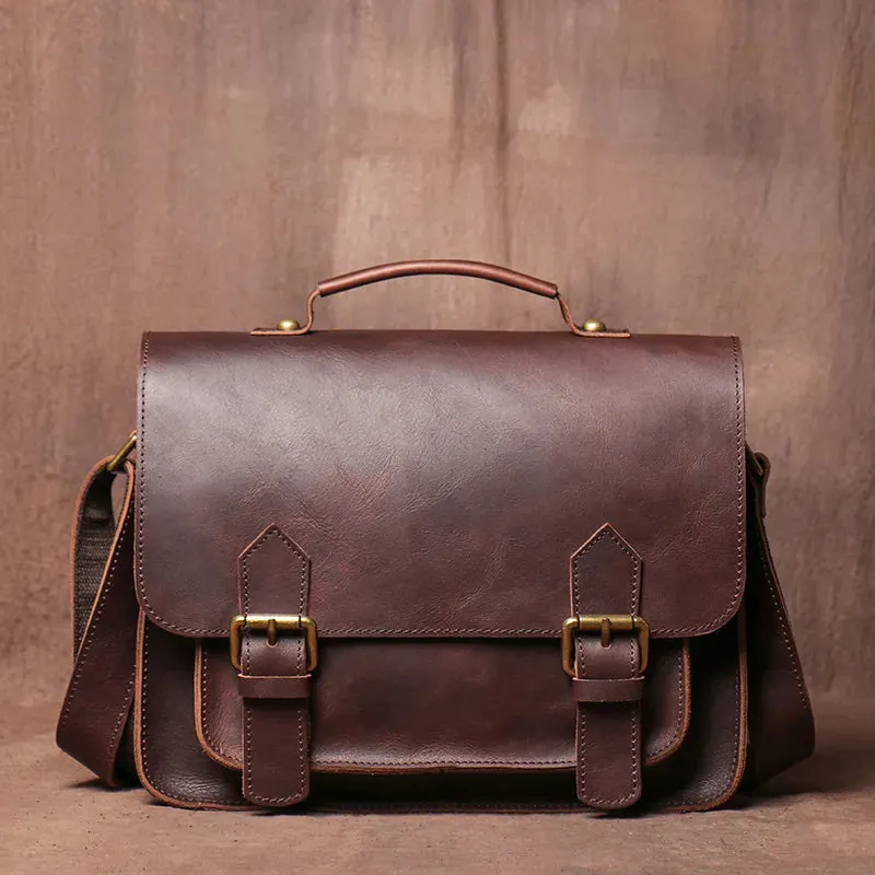 Genuine Leather Vintage Handbag for Men
