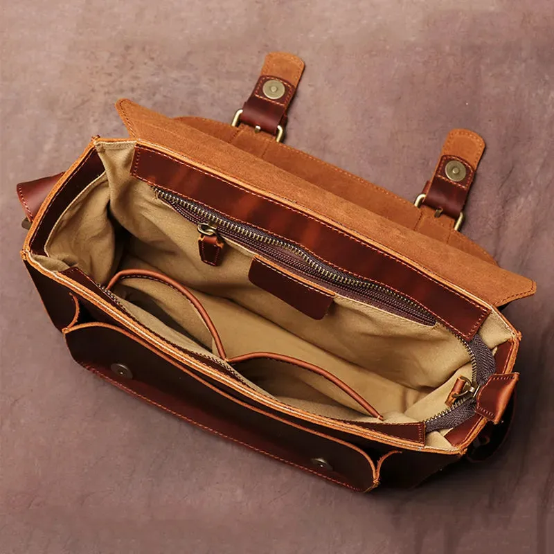 Genuine Leather Vintage Handbag for Men