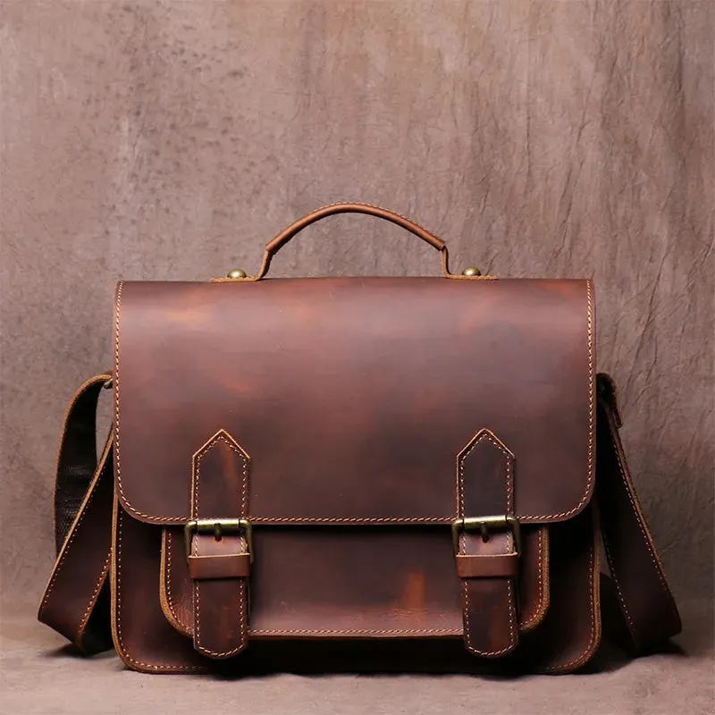 Genuine Leather Vintage Handbag for Men