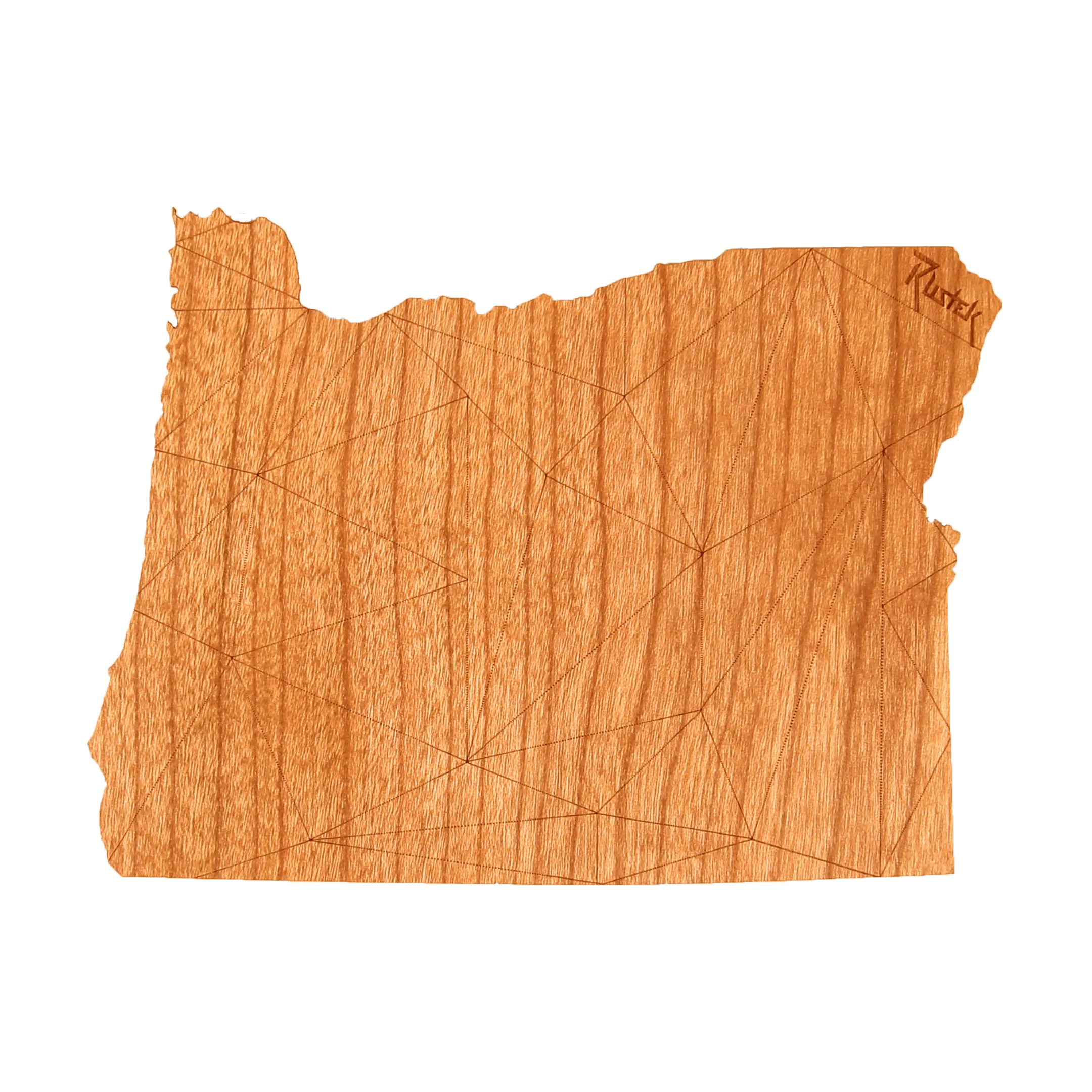 Geo Oregon Wood Sticker