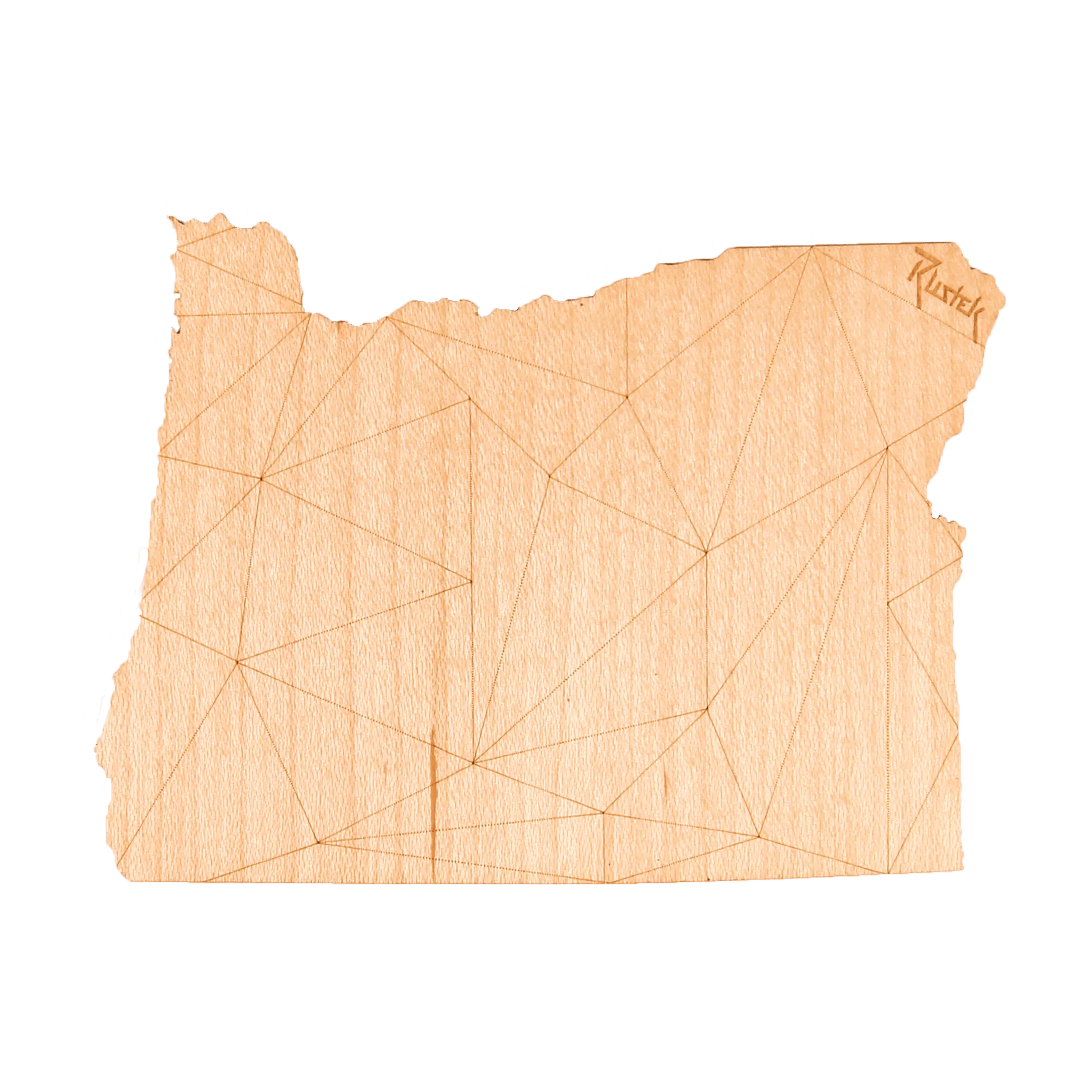 Geo Oregon Wood Sticker