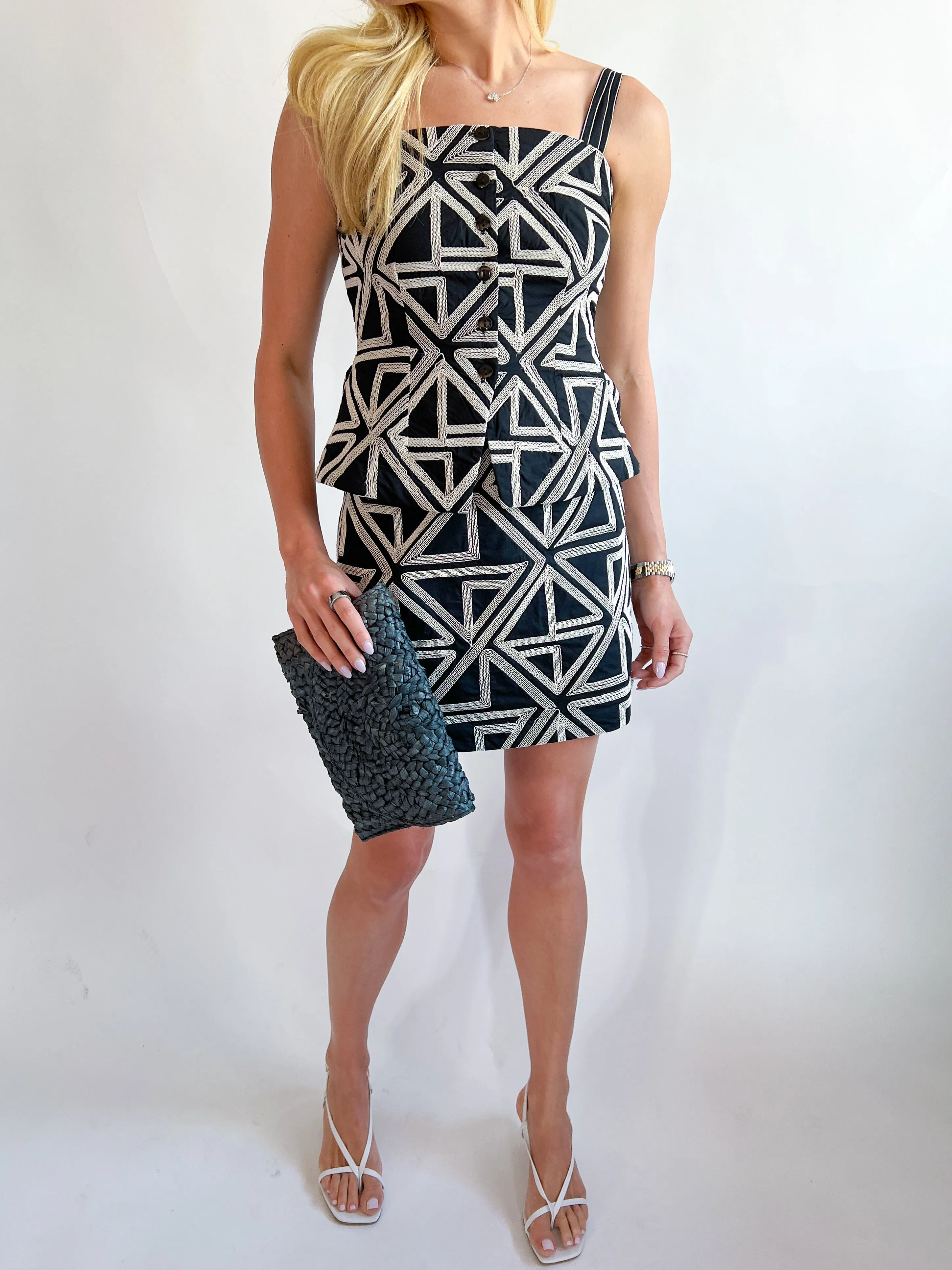 Geometric Grace Mini Skirt