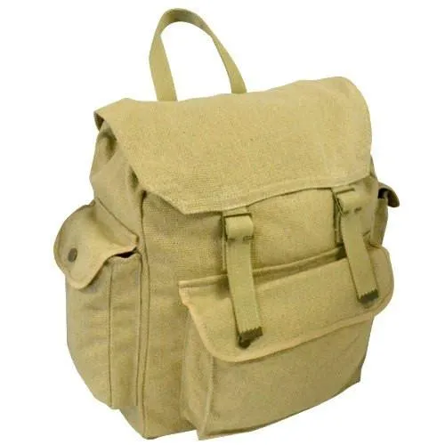 Gibson -Khaki Beige Canvas School Travel Laptop Backpack Bag