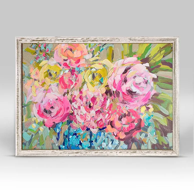 GINGER JAR FLORALS MINI FRAMED CANVAS 7x5