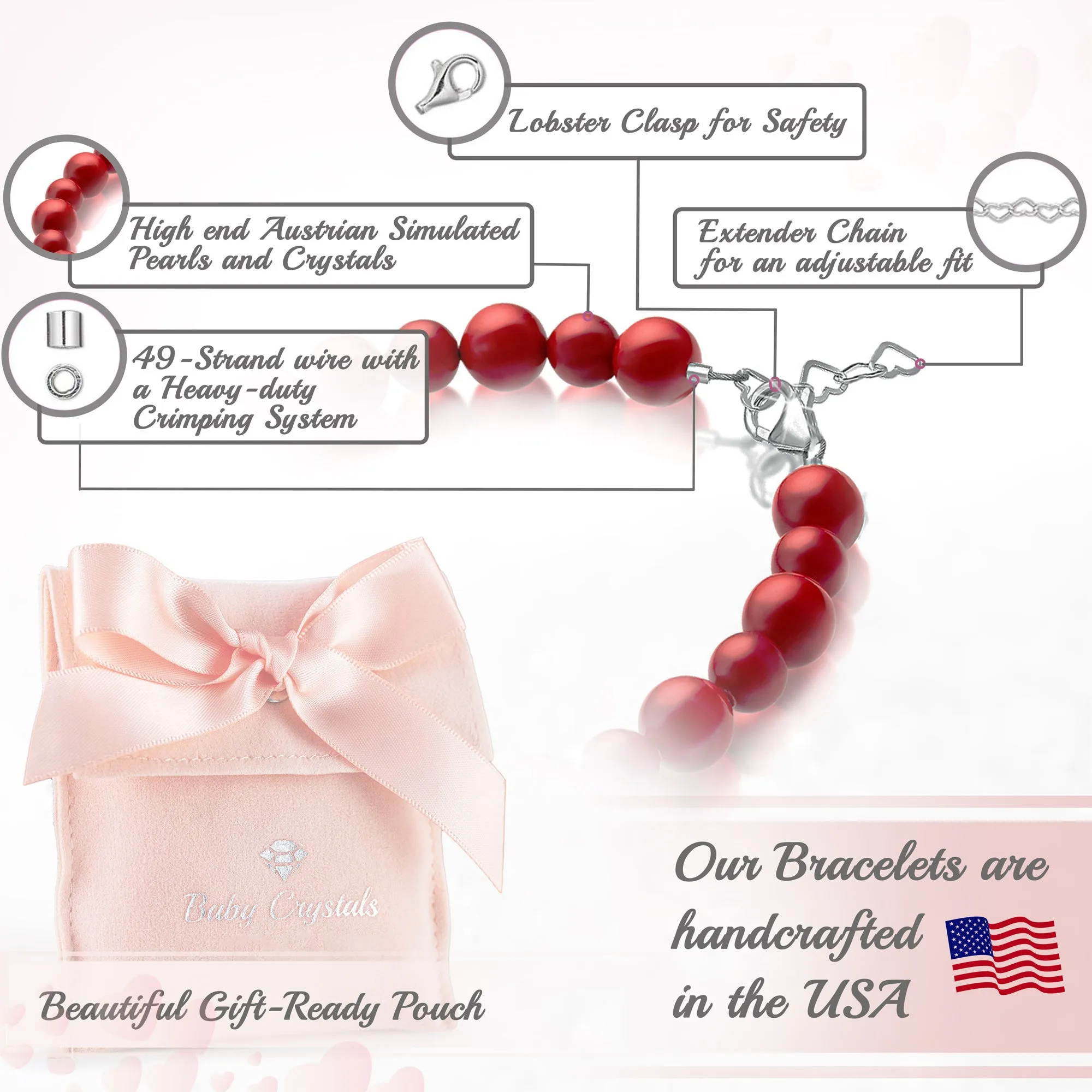 Girls Red Bracelet for Protection