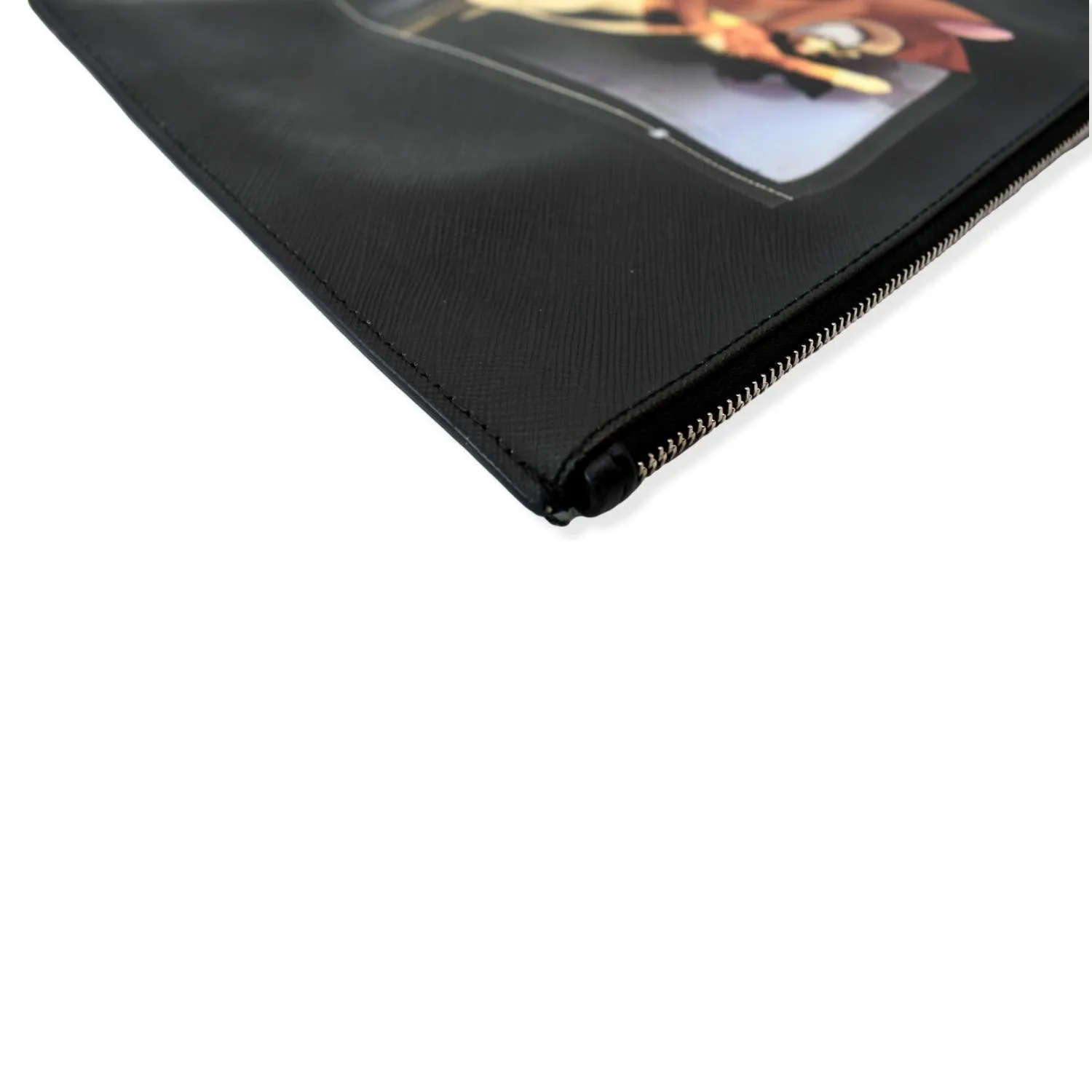 GIVENCHY Bambi Print Medium Textured Coated Canvas Cosmetic Pouch Black