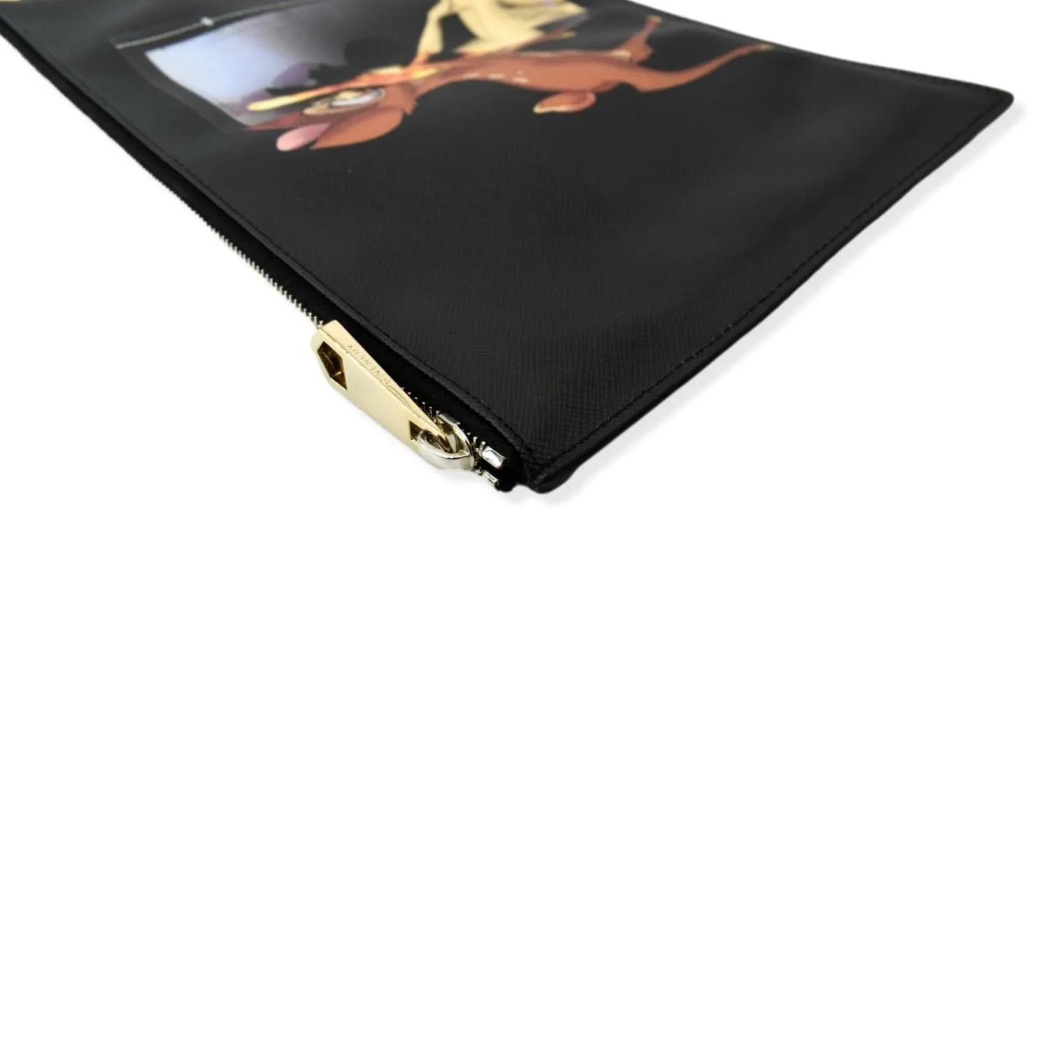 GIVENCHY Bambi Print Medium Textured Coated Canvas Cosmetic Pouch Black