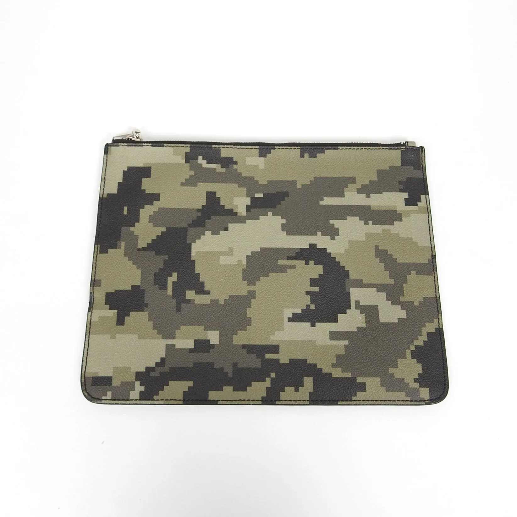Givenchy Green Leather Digi Camo Pouch