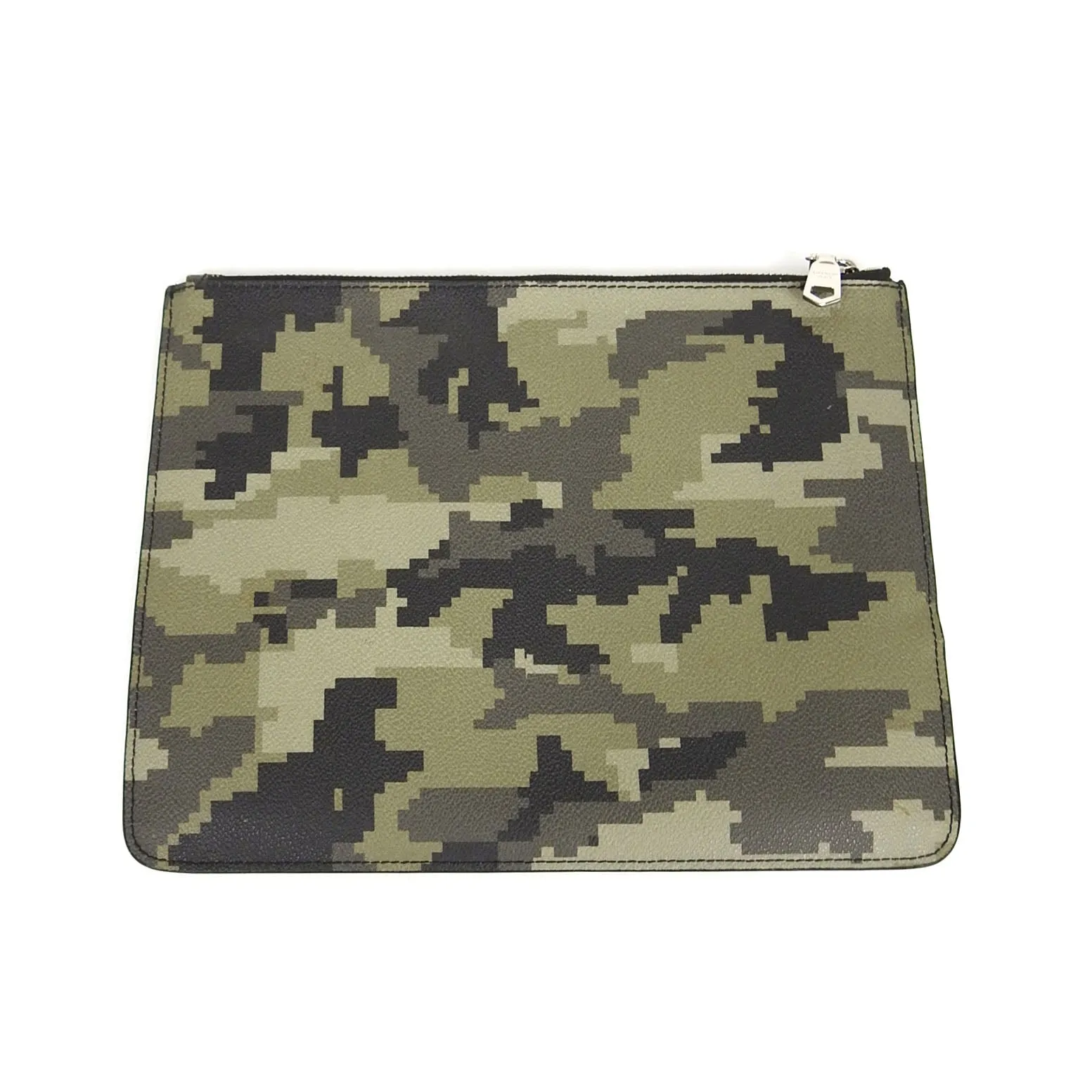 Givenchy Green Leather Digi Camo Pouch