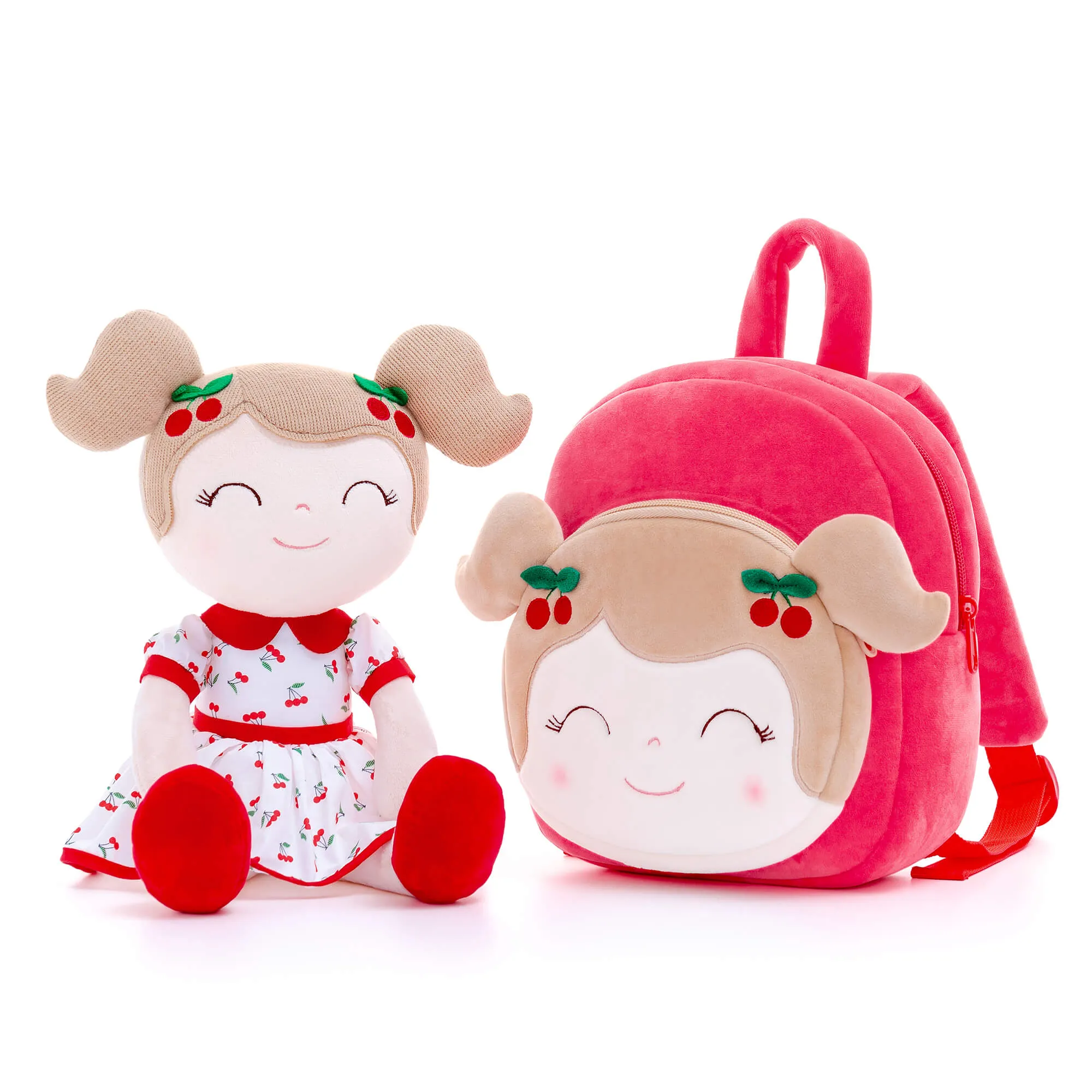 Gloveleya 9-inch Fruit Dolls Backpacks Red Cherry