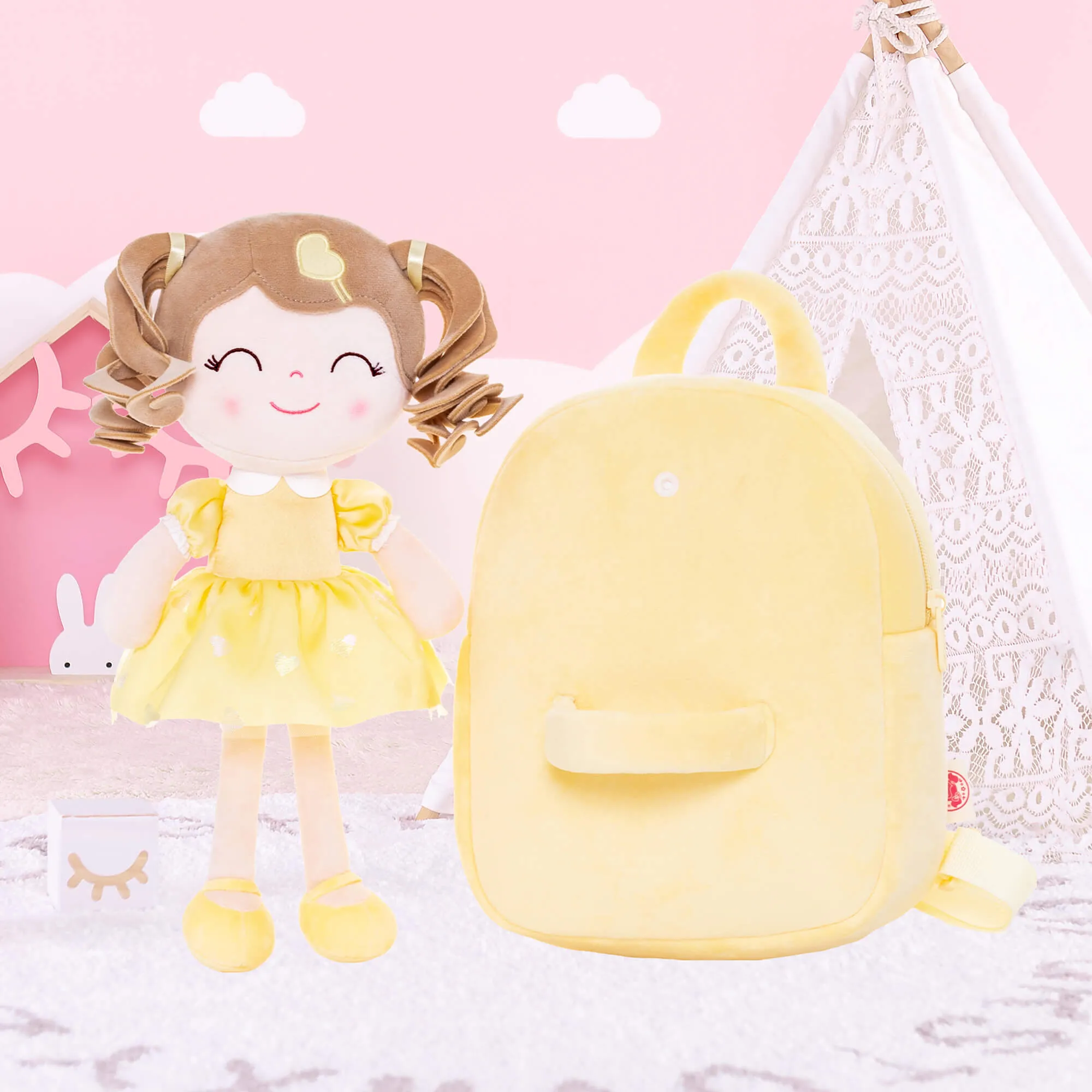 Gloveleya 9-inch Love Heart Girls Dolls Backpacks Series