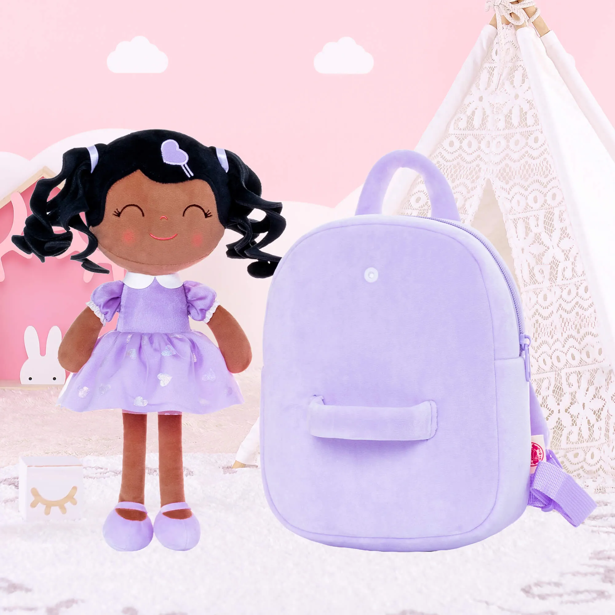 Gloveleya 9-inch Love Heart Girls Dolls Backpacks Series