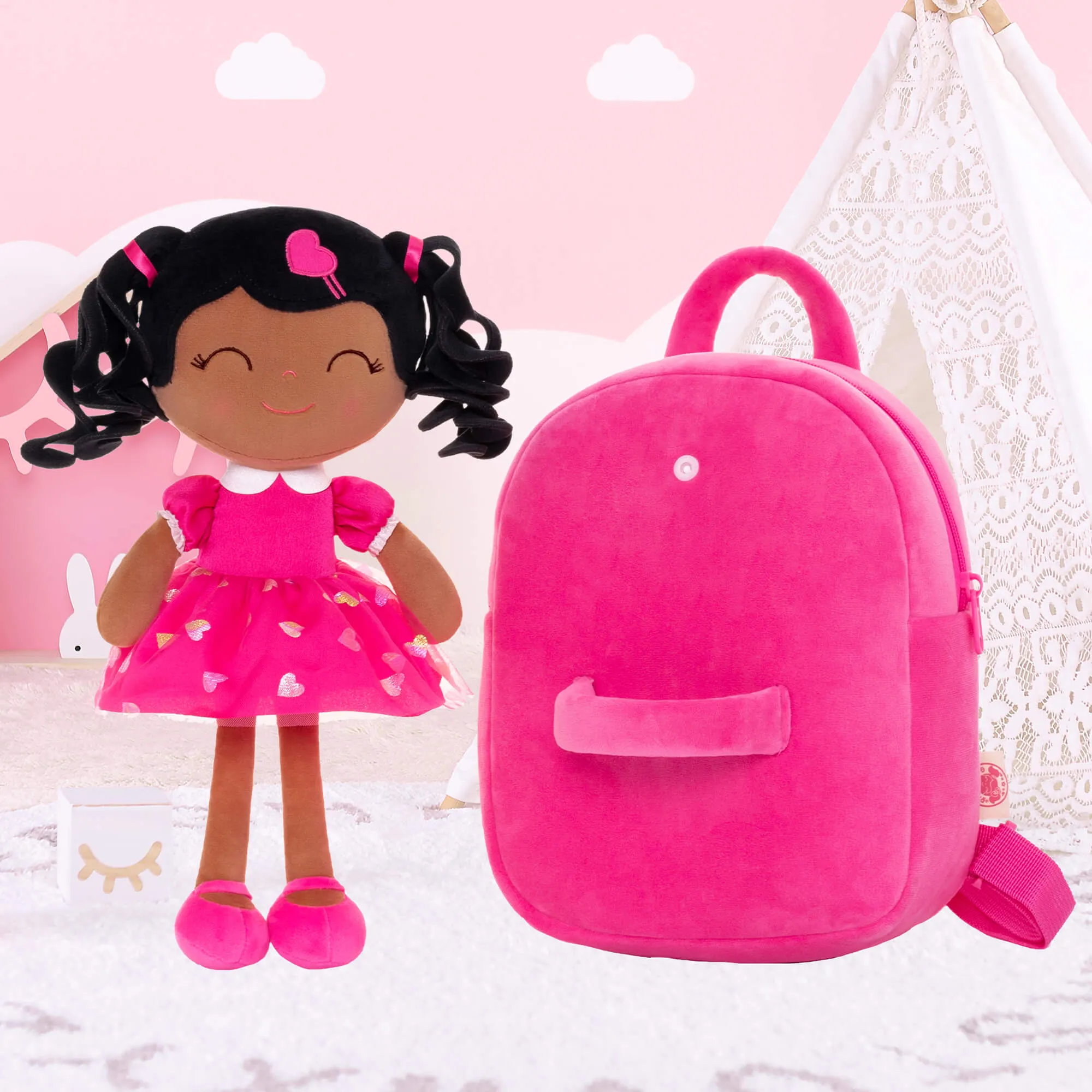 Gloveleya 9-inch Love Heart Girls Dolls Backpacks Series