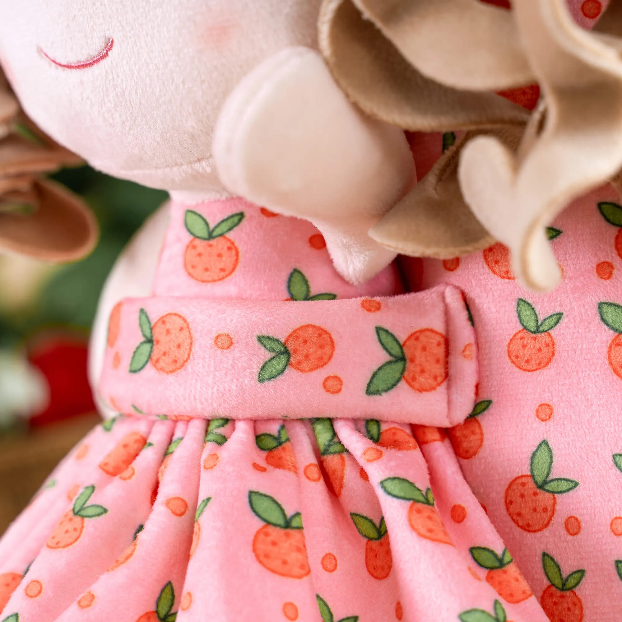 Gloveleya 9-inch Personalized Plush Curly Fruit Dolls Backpack Orange