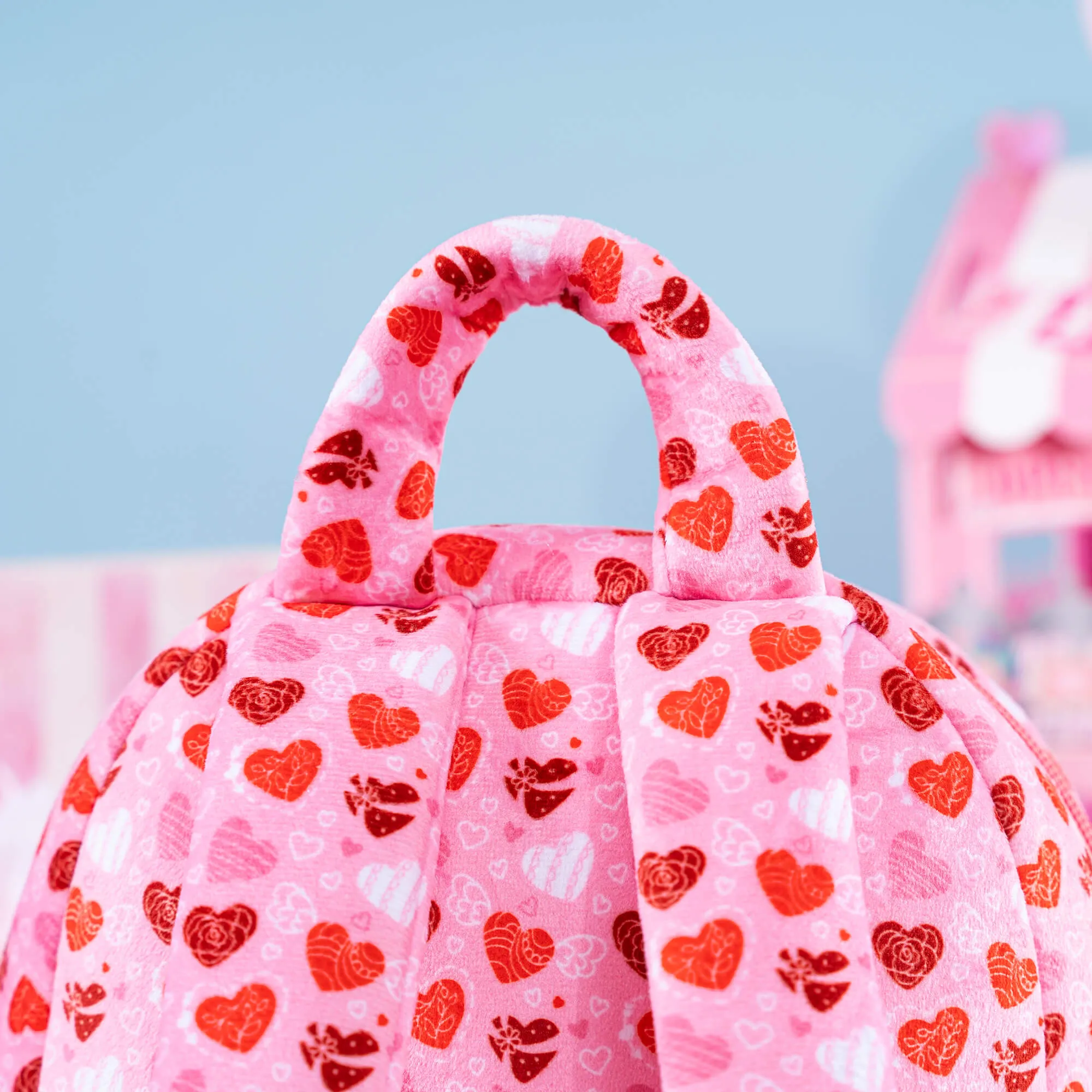 Gloveleya 9-inch Personalized Spring Girl Love Heart Dolls Backpacks Red Pink
