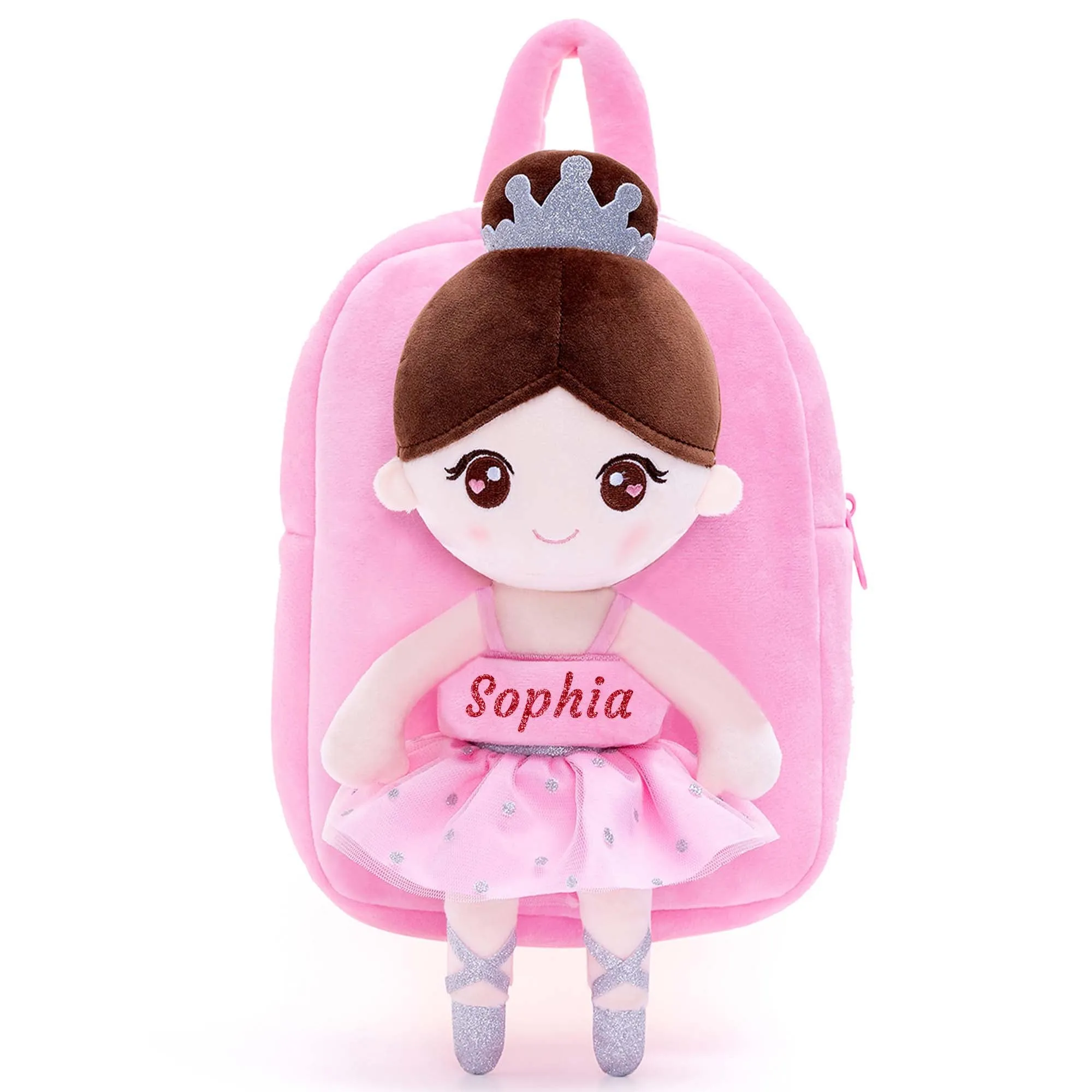 Gloveleya 9-inch Plush Ballet Girl Dolls Backpack Pink Ballet Dream